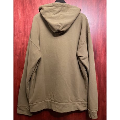 【UNITED ARROWS 取り扱い】 MADE IN USA製 CALUX オーバーサイズハーフジッププルオーバーパーカー カーキ Lサイズ