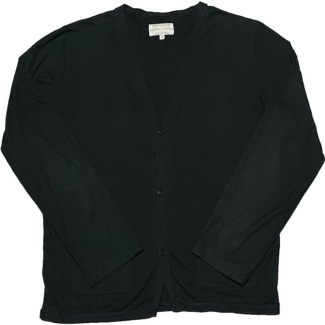 MADE IN BELGIUM製 pyjama clothing 長袖コットンカーディガン ブラック Sサイズ