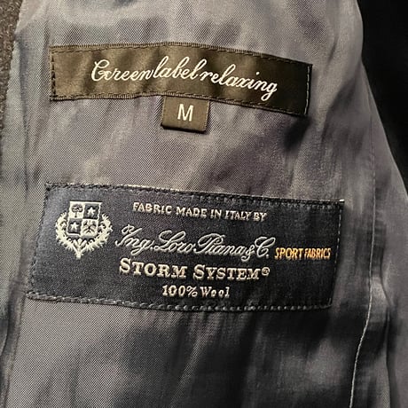 green label relaxing Loro Piana Storm System生地 ウールチェスターコート ネイビー Mサイズ