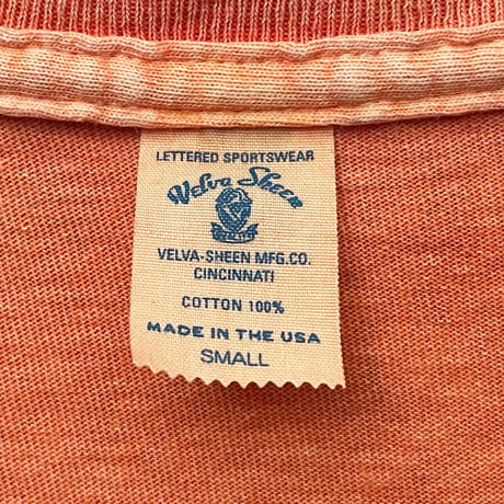 MADE IN USA製 Velva Sheen VネックTシャツ オレンジ Sサイズ