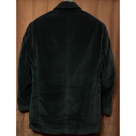 ▲訳あり商品▲ MADE IN ITALY製 MONDO di Marco i velluti Pontoglio ベルベット生地ステンカラージャケット ブラック 38/48サイズ