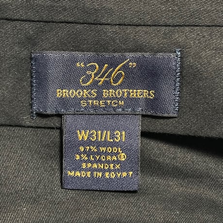 BROOKS BROTHERS 346 ストライプ柄ストレッチウールスーツ チャコールグレー 37S/W31-L31サイズ