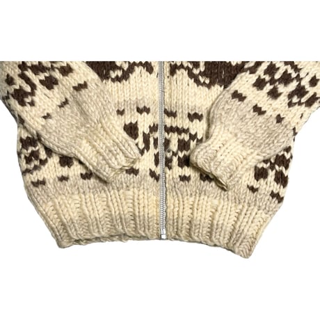 COWICHAN INDIAN KNIT カウチンセーター アイボリー×ブラウン