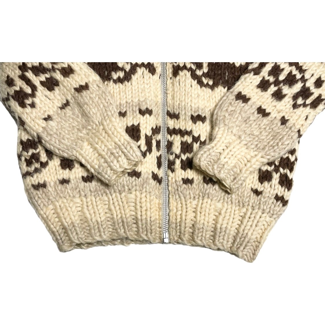 COWICHAN INDIAN KNIT カウチンセーター アイボリー×ブラウン | Ulti