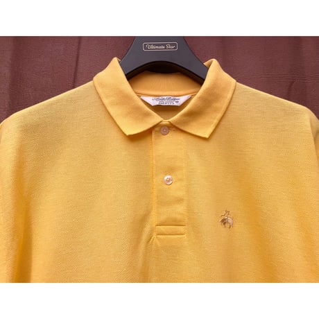 MADE IN USA製 Brooks Brothers GOLDEN FLEECE 半袖鹿の子ポロシャツ イエロー Mサイズ