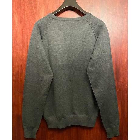 MADE IN ITALY製 Nazareno Gabrielli クルーネックセーター チャコールグレー Lサイズ