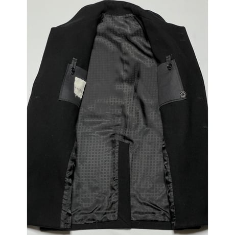 【SHIPS取り扱い】MADE IN ITALY製 U-Ni-Ty ウールロングコート ブラック 50サイズ