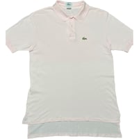 MADE IN USA製 80's OLD LACOSTE 半袖鹿の子ポロシャツ ピンク Mサイズ