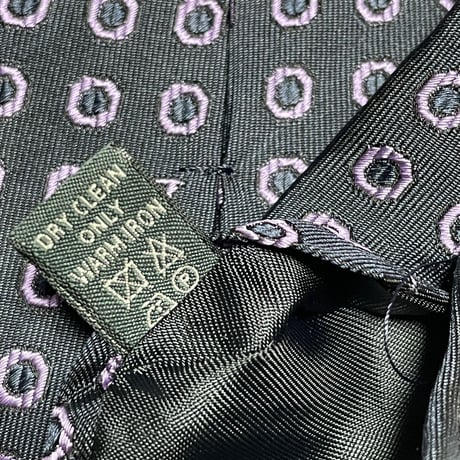 MADE IN ITALY製 TRUSSARDI ドット柄シルクネクタイ パープル