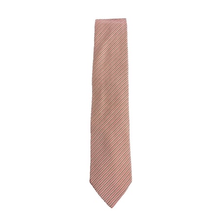 MADE IN ITALY製 FRANCO BASSI per BARNEYS NEWYORK シルクコットンネクタイ ピンク