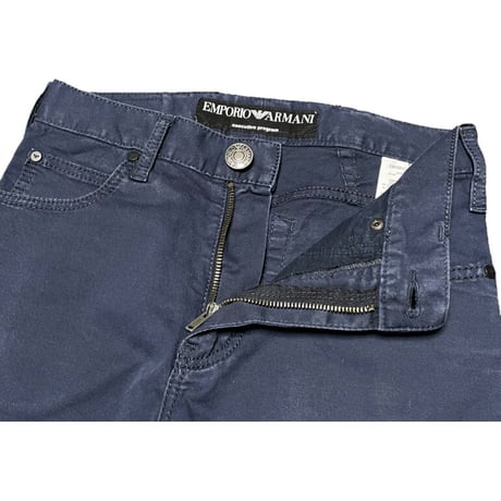 EMPORIO ARMANI executive program Basic Fit クロップドパンツ ネイビー W28サイズ