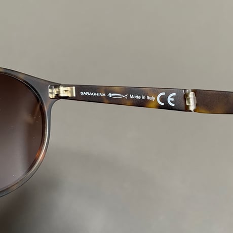 ★新品★ MADE IN ITALY製 SARAGHINA GILDA P 26-UN 折りたたみタイプサングラス ダークブラウンべっ甲柄 ブラウンレンズ