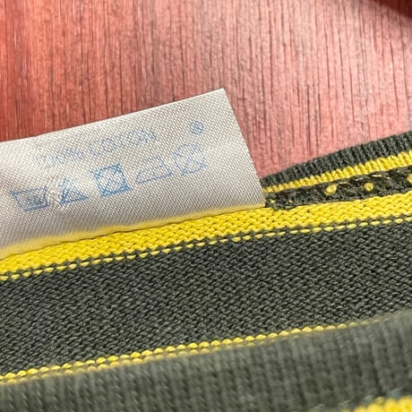 ▲訳あり商品▲ MADE IN FRANCE製 ORCIVAL ボーダー柄バスクシャツ イエロー×グリーン 2サイズ