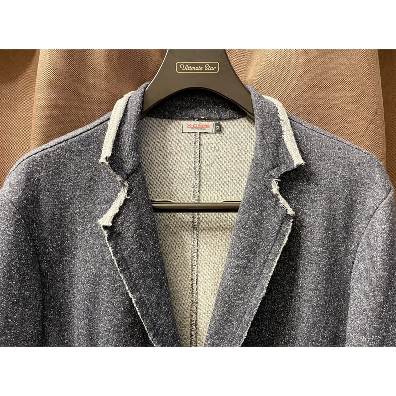 MADE IN ITALY製 X-CAPE ニットスウェットテーラードジャケット MADE IN ITALY製 X-CAPE ニットスウェットテーラードジャケット