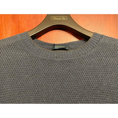 ☆タグ付き新古品☆ 【三越伊勢丹 取り扱い】 MADE IN ITALY製 EADEM クルーネックコットンニットセーター ネイビー Sサイズ