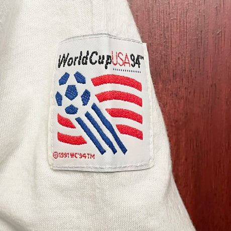 激レア MADE IN USA製 90s 公式ライセンス品 TEAM GEAR 1994 FIFA WORLD CUP USA IRELAND モデル プリントTシャツ Lサイズ