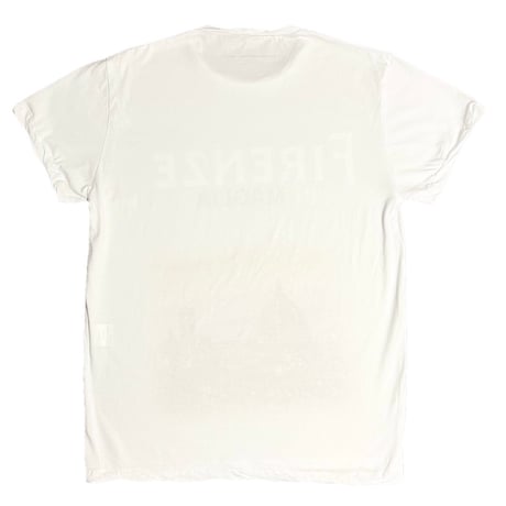 ★新品★ MADE IN ITALY製 MAGLIA 2025年AWモデル 「FIRENZE IN MAGLIA」 イタリア都市 プリント クルーネックTシャツ ホワイト×パープル M～XLサイズ