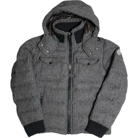 タグ付き MADE IN BULGARIA製 MONCLER FLORIAN ウールダウンジャケット グレー 0サイズ