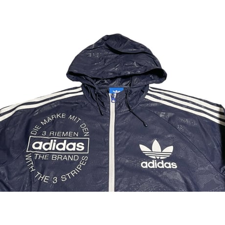 PAKAIAN adidas フルジップナイロンパーカー ネイビー Mサイズ