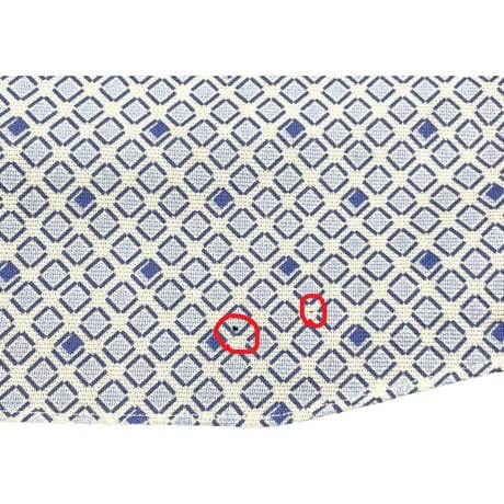 ▲訳あり商品▲【SHIPS取り扱い】MADE IN ITALY製 Giangi NAPOLI 長袖総柄コットンシャツ ホワイト×ブルー Mサイズ