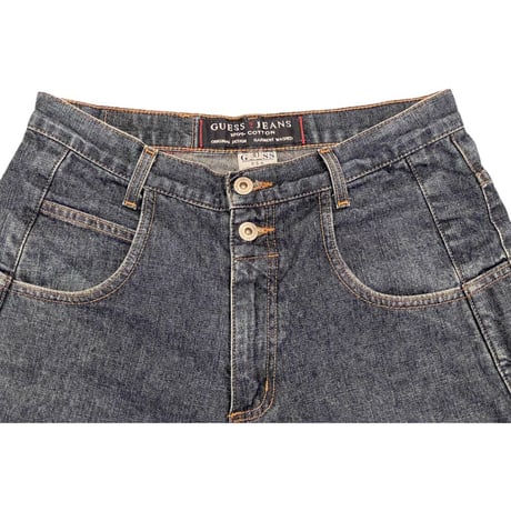 希少 MADE IN USA製 GUESS JEANS デニムハーフパンツ インディゴ W30サイズ