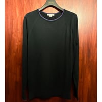 ▲訳あり商品▲ MADE IN ENGLAND製 JOHN SMEDLEY ONE Extra Fine Merino Wool クルーネックセーター ブラック Sサイズ