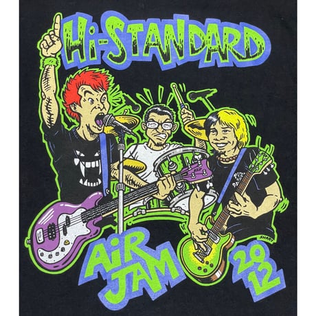 MADE IN JAPAN製 Hi-STANDARD AIR JAM2012 Tシャツ ブラック Lサイズ