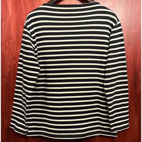MADE IN FRANCE製 SAINT JAMES ボーダー柄 バスクシャツ ブラック×ホワイト T3-1/2/SMサイズ