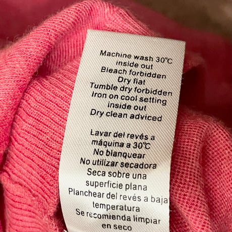 ZADIG & VOLTAIRE ヘンリーネックコットンセーター ピンク Mサイズ