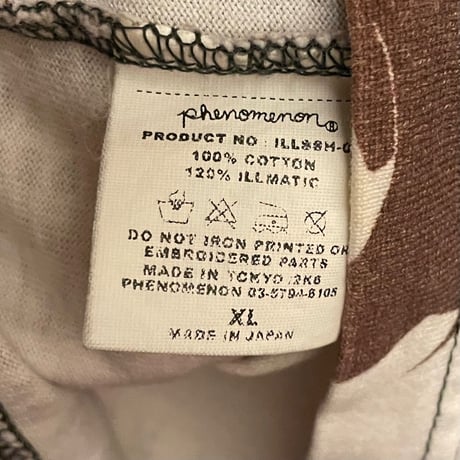 激レア MADE IN JAPAN製 PHENOMENON 2006年モデル NEON総柄プリントTシャツ ブラック XLサイズ