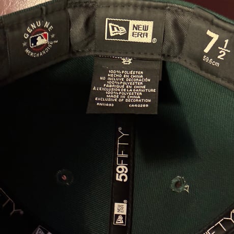NEW ERA × MLB NEW YORK YANKEES GENUINE MERCHANDISE 59FIFTY ベースボールキャップ ダークグリーン 7-1/2 59.6cm