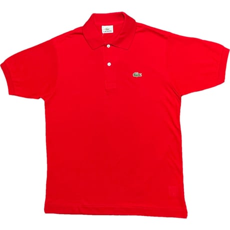 ☆タグ付き新古品☆ MADE IN JAPAN製 LACOSTE 半袖鹿の子ポロシャツ ルージュ 3/Mサイズ