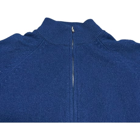 UNITED ARROWS BLUE LABEL フルジップウールカーディガン ネイビー Lサイズ