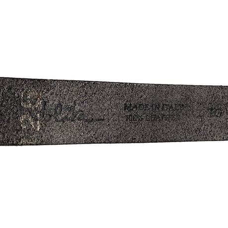 MADE IN ITALY製 NOLITA バックル付き レザーベルト ダークブラウン 40サイズ