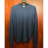▲訳あり商品▲ ARMANI COLLEZIONI クルーネックヴァージンウールセーター ネイビー 50サイズ