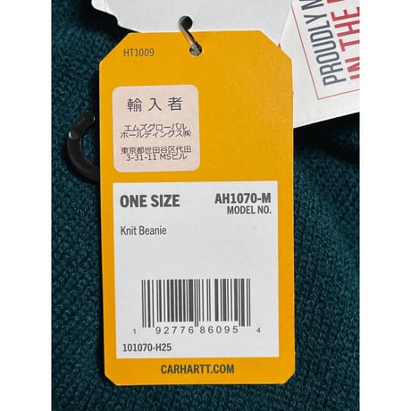 ☆タグ付き新古品☆ MADE IN USA製 Carhartt アクリルニット帽 グリーン