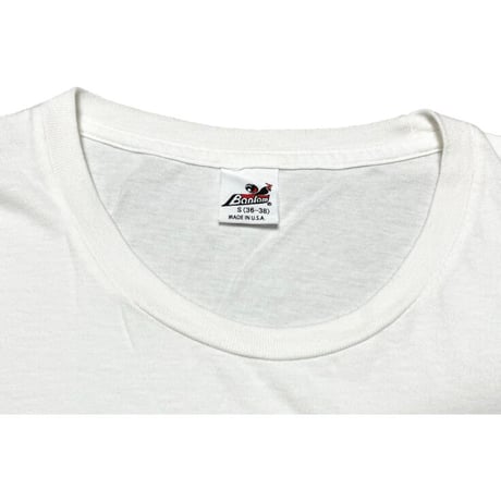 MADE IN USA製 Bantam 星条旗柄プリントTシャツ ホワイト Sサイズ