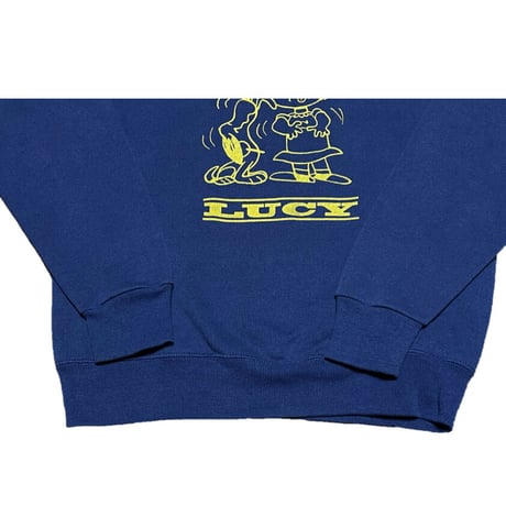 MADE IN USA製 STURDY SWEATS by Leeボディ VINTAGE SNOOPY LUCY スウェットトレーナー ネイビー Lサイズ