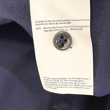 HUGO BOSS SLIM FIT 長袖ニットシャツ ネイビー Sサイズ