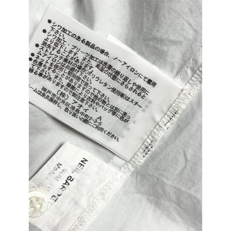 ▲訳あり商品▲ MADE IN ITALY製 NeIL Barrett ニット×布帛コンビネーション長袖シャツ ホワイト×ネイビー 15/38サイズ
