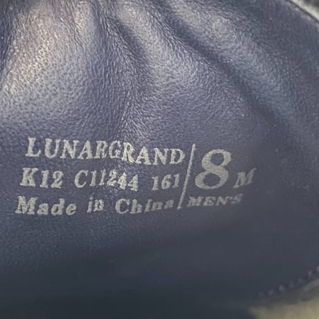COLE HAAN レザースウェードコンビプレーントゥシューズ ベージュ×ブラック 8Mサイズ
