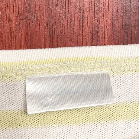 MADE IN FRANCE製 ORCIVAL ボーダー柄バスクシャツ ホワイト×ベビーイエロー 2サイズ