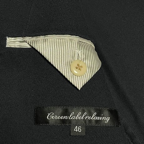 ☆タグ付き新古品☆ GREEN LABEL RELAXING コットンダブルジャケット ブラック 46サイズ