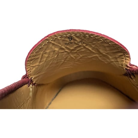 箱、専用袋付き MADE IN ITALY製 TOD'S 型押しレザードライビングシューズ レッド 9/28cmサイズ
