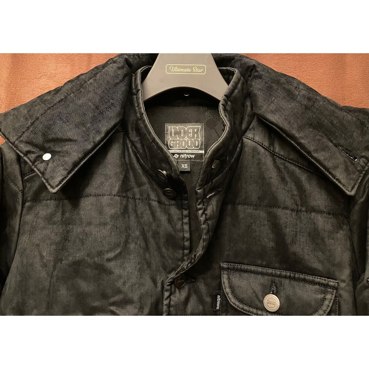 MADE IN JAPAN製 NITROW 中綿ダウンジャケット ブラック XS MADE IN JAPAN製 NITROW 中綿ダウンジャケット ブラック XS