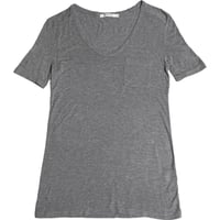 T by ALEXANDER WANG 胸ポケット付きVネックTシャツ グレー XSサイズ