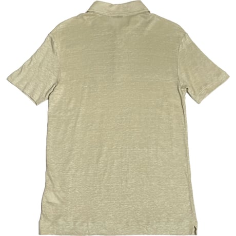 MADE IN ITALY製 Blumelange Cashmere STUDIO リネンポロシャツ ベージュ 48サイズ