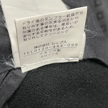 【SHIPS取り扱い】MADE IN ITALY製 U-Ni-Ty ウールロングコート ブラック 50サイズ