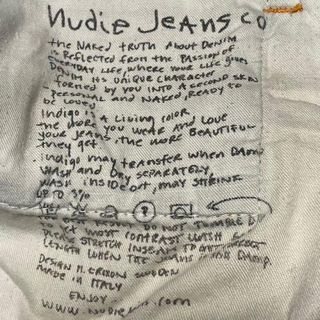 ▲訳あり商品▲ MADE IN ITALY製 Nudie Jeans デニムパンツ ライトインディゴ W31/L32サイズ