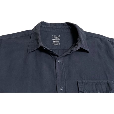 MADE IN USA製 SAVE KHAKI UNITED 長袖コットンシャツ ネイビー Mサイズ